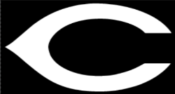 A white letter c on a black background Description automatically generated